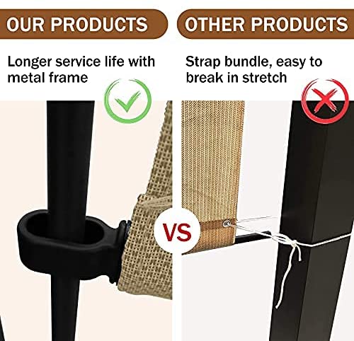 Warmally 10'x10' Pergola Patio Gazebo Kits Canopy Garden Outdoor Teslin Ventilation and Airflow UV Resistant Backyard Heavy Duty with Bluetooth Beige