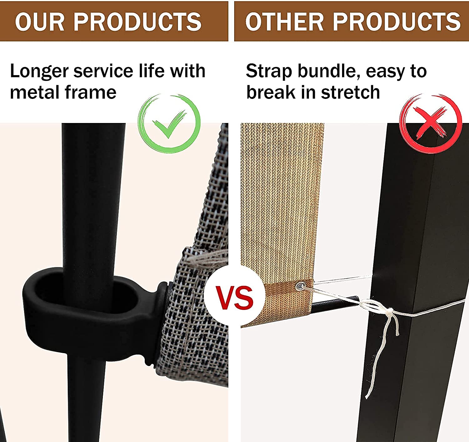 Warmally 10'x10' Pergola Patio Gazebo Kits Canopy Garden Outdoor Teslin Ventilation and Airflow UV Resistant Backyard Heavy Duty