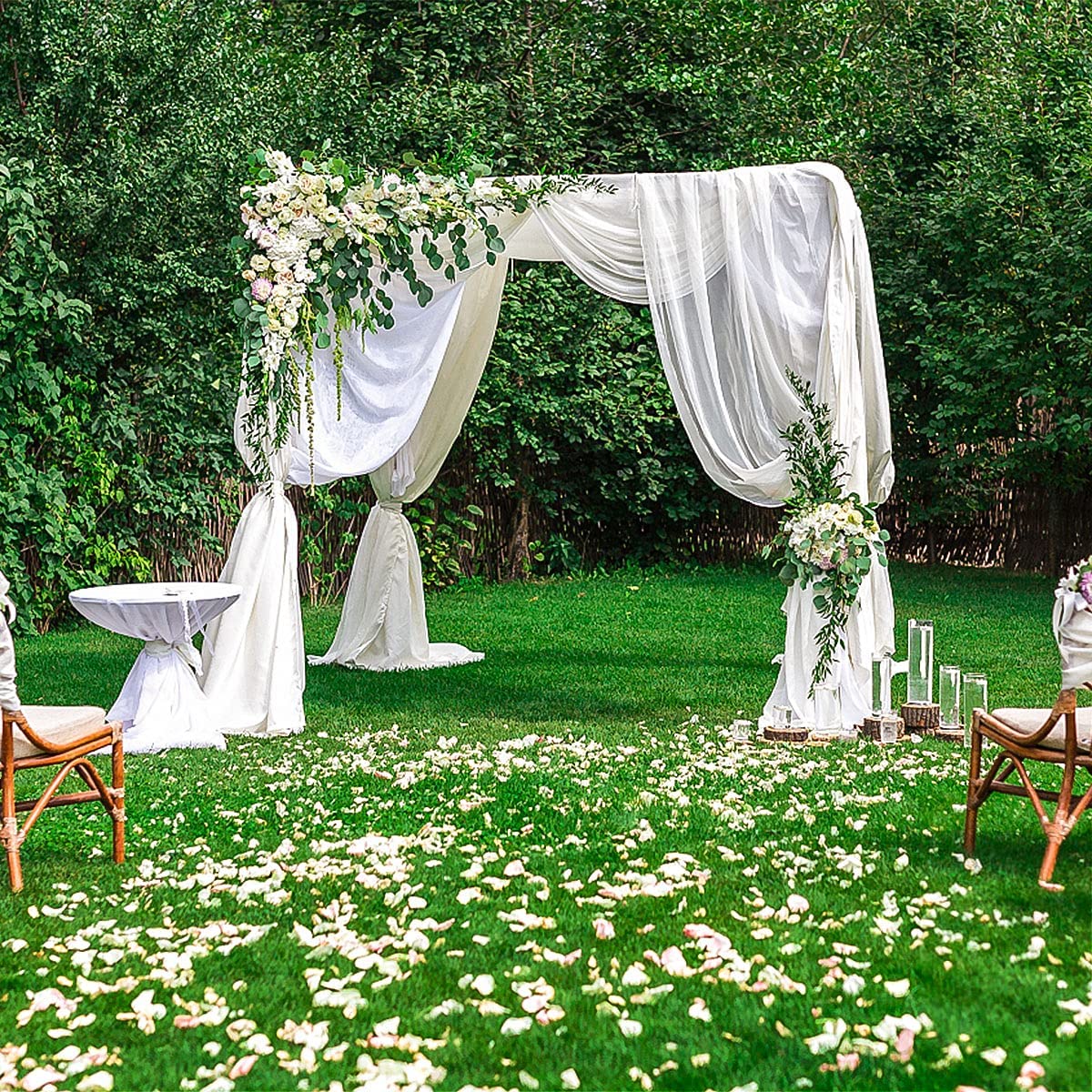 Warmally Garden Arbor Pergola 79 inch Arbor Trellis with Side Planter Boxes for Climbing Plants Vines Outdoor Garden Backyard Lawn Bridal Party Décor